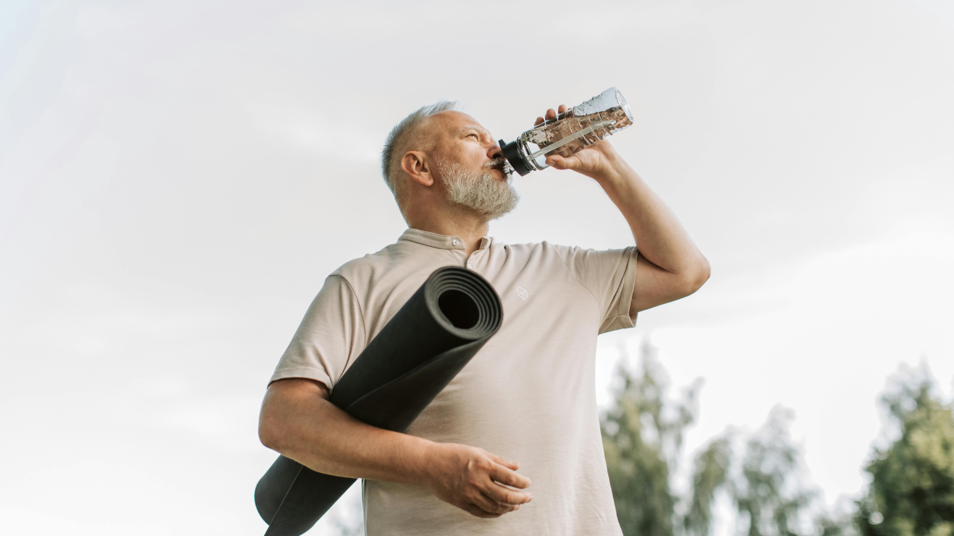 Man drinking water